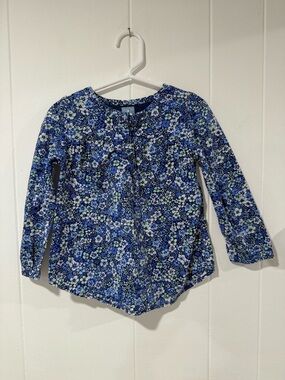 GAP Blue Floral Blouse